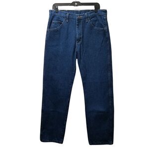 Wrangler Rustler Men’s Straight Leg Blue Heavyweight Denim Jeans 34x30